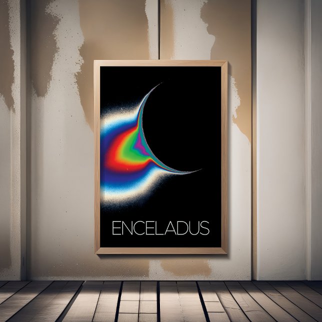 Outer Space, Cosmos, Solar System, Moon Enceladus Poster (Creator Uploaded)