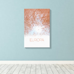 Outer Space, Cosmos, Solar System, Moon Europa Canvas Print