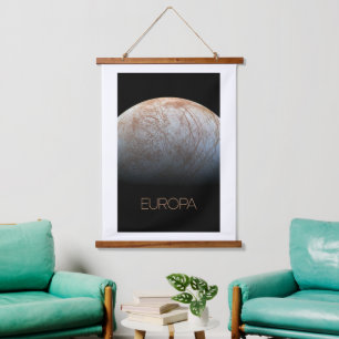 Outer Space, Cosmos, Solar System, Moon Europa Hanging Tapestry