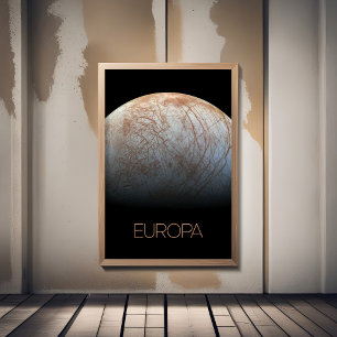 Outer Space, Cosmos, Solar System, Moon Europa Poster