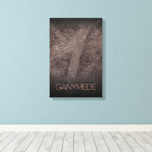 Outer Space, Cosmos, Solar System, Moon Ganymede Canvas Print