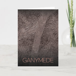 Outer Space, Cosmos, Solar System, Moon Ganymede Card