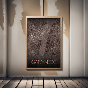 Outer Space, Cosmos, Solar System, Moon Ganymede Photo Print