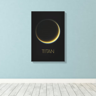 Outer Space, Cosmos, Solar System, Moon Titan Canvas Print