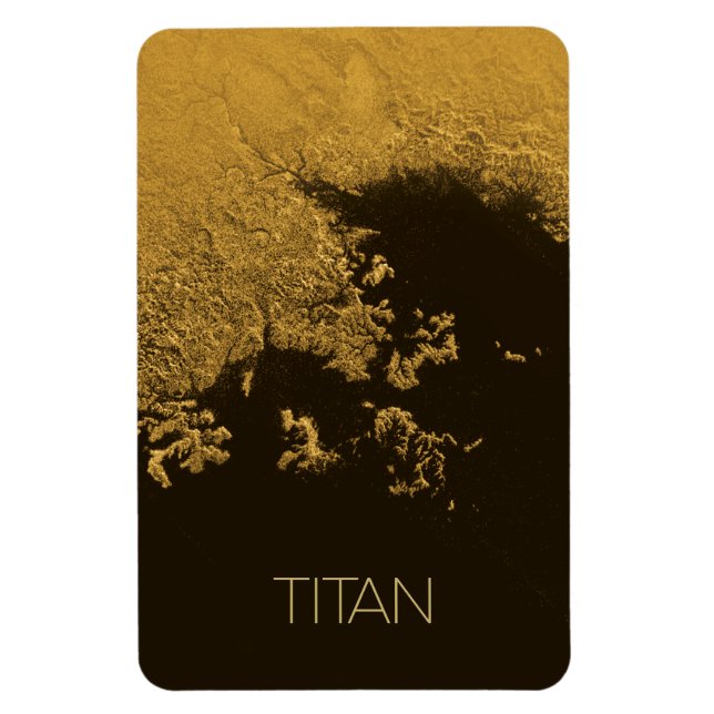 Outer Space, Cosmos, Solar System, Moon Titan Magnet (Vertical)