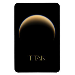 Outer Space, Cosmos, Solar System, Moon Titan Magnet