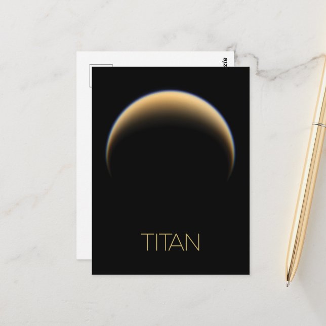 Outer Space, Cosmos, Solar System, Moon Titan Postcard (Front/Back In Situ)