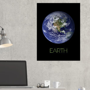 Outer Space, Cosmos, Solar System, Planet Earth Foil Prints