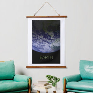 Outer Space, Cosmos, Solar System, Planet Earth Hanging Tapestry