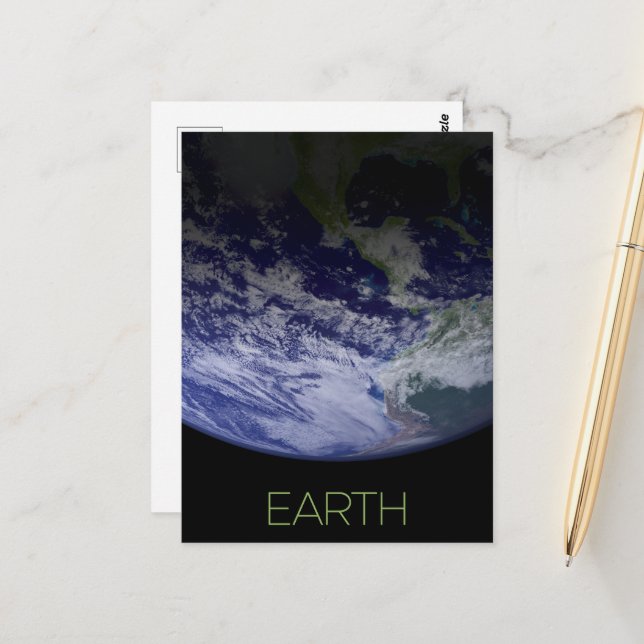 Outer Space, Cosmos, Solar System, Planet Earth Postcard (Front/Back In Situ)