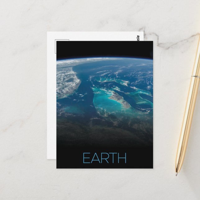 Outer Space, Cosmos, Solar System, Planet Earth Postcard (Front/Back In Situ)