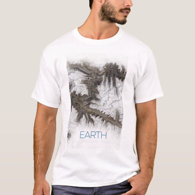 Outer Space, Cosmos, Solar System, Planet Earth T-Shirt (Front)