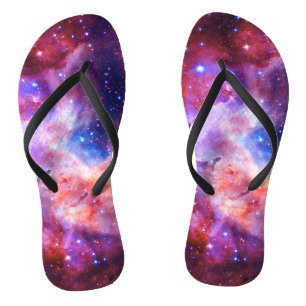 Outer Space Cosmos Summer Flip Flops