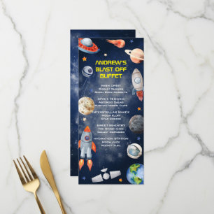 Outer Space First Birthday Menu