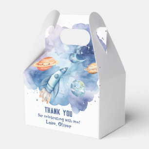 Outer Space First trip around the sun Boy birthday Favor Box