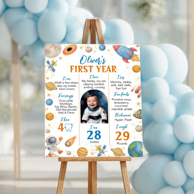 Outer Space First Year Photo Milestone Poster (Creator Uploaded)