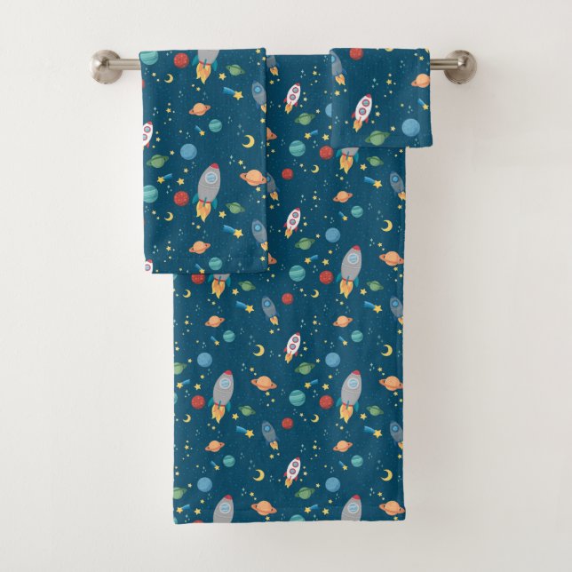 Outer Space Fun Bath Towel Set (Insitu)