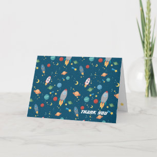 Outer Space Fun thank you card