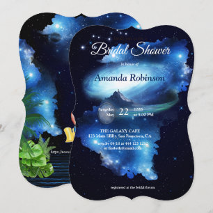 Outer Space Galaxy Bridal Shower Invitation