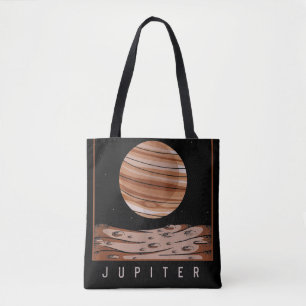 Outer Space Galaxy Fan Jupiter Planet Astronomy As Tote Bag