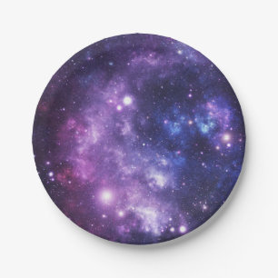 Outer Space Galaxy Paper Plate