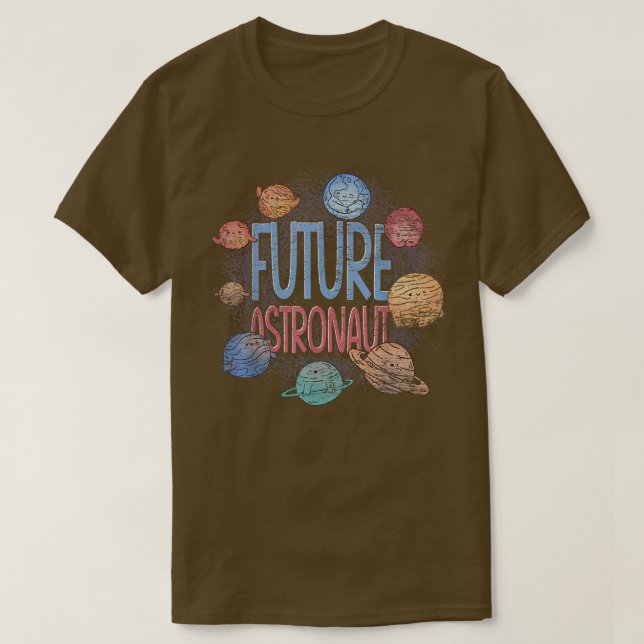 Outer Space Galaxy Planets Space Science Future T-Shirt (Design Front)