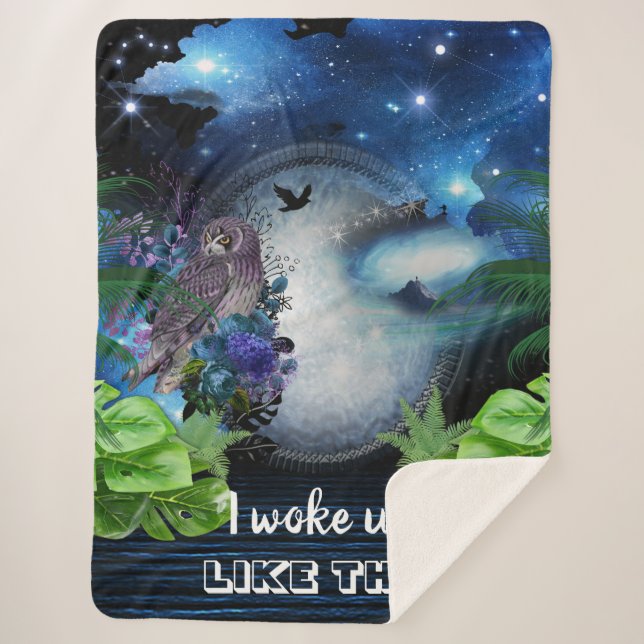 Outer Space Galaxy Sherpa Blanket (Front)