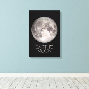 Outer Space, Galaxy, Solar System, Earth's Moon Canvas Print