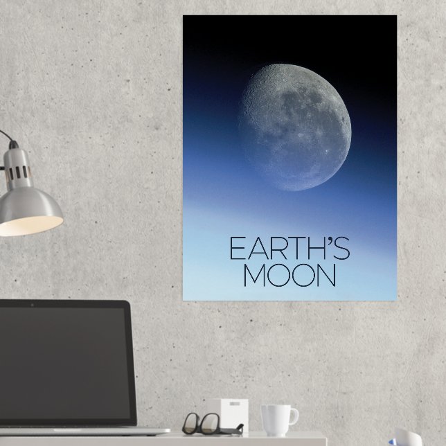 Outer Space, Galaxy, Solar System, Earth's Moon Foil Prints (In Situ (Desk 2))