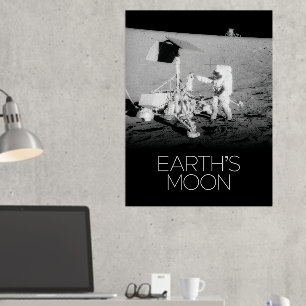 Outer Space, Galaxy, Solar System, Earth's Moon Foil Prints