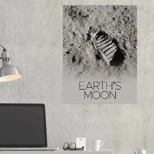 Outer Space, Galaxy, Solar System, Earth's Moon Foil Prints