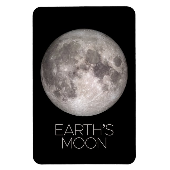 Outer Space, Galaxy, Solar System, Earth's Moon Magnet (Vertical)