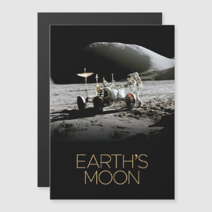 Outer Space, Galaxy, Solar System, Earth's Moon Magnetic Invitation