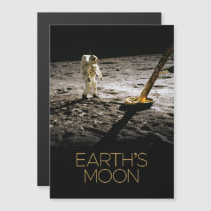 Outer Space, Galaxy, Solar System, Earth's Moon Magnetic Invitation