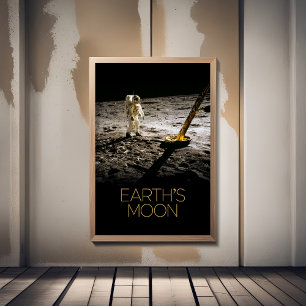 Outer Space, Galaxy, Solar System, Earth's Moon Photo Print
