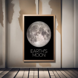 Outer Space, Galaxy, Solar System, Earth's Moon Photo Print