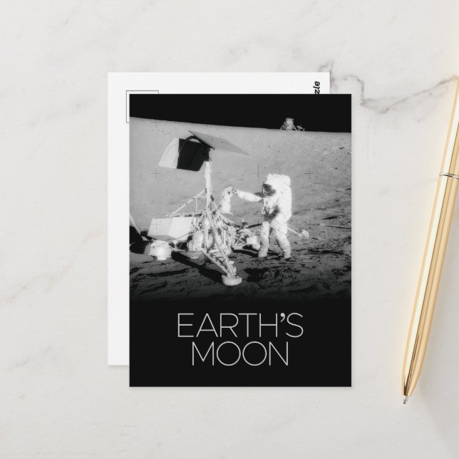 Outer Space, Galaxy, Solar System, Earth's Moon Postcard (Front/Back In Situ)