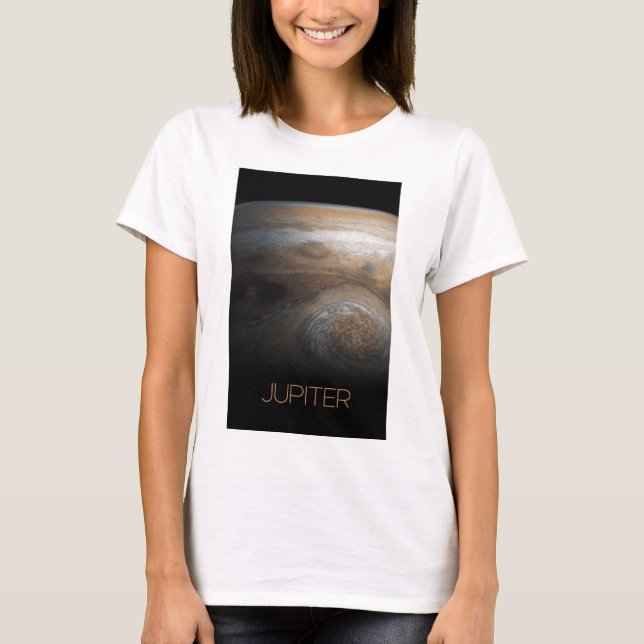 Outer Space, Galaxy, Solar System, Planet Jupiter T-Shirt (Front)