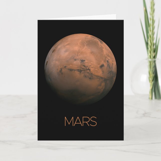 Outer Space, Galaxy, Solar System, Planet Mars Card (Front)