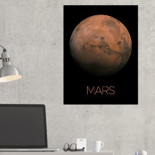 Outer Space, Galaxy, Solar System, Planet Mars Foil Prints