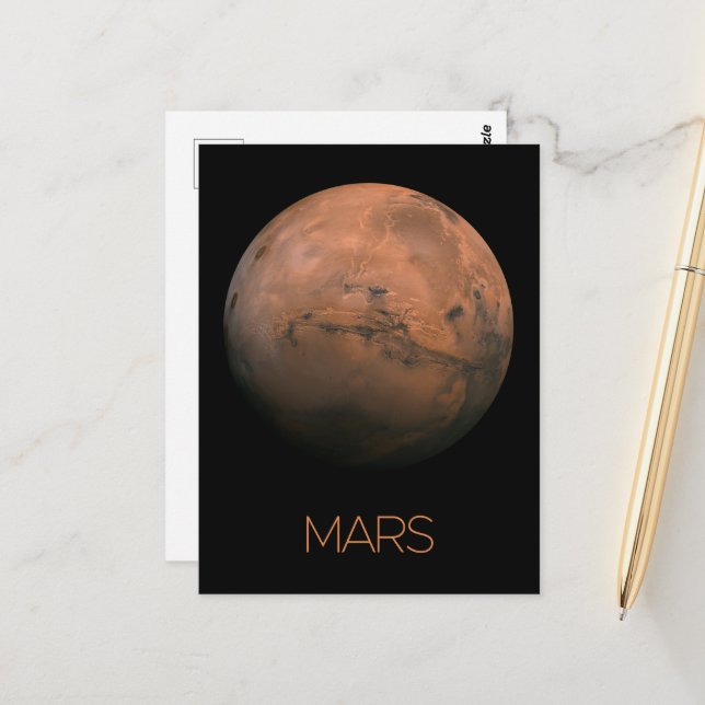 Outer Space, Galaxy, Solar System, Planet Mars Postcard (Front/Back In Situ)