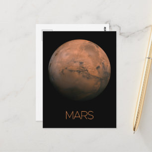 Outer Space, Galaxy, Solar System, Planet Mars Postcard