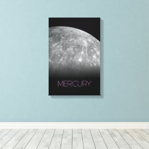 Outer Space, Galaxy, Solar System, Planet Mercury Canvas Print