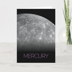 Outer Space, Galaxy, Solar System, Planet Mercury Card