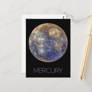 Outer Space, Galaxy, Solar System, Planet Mercury Postcard
