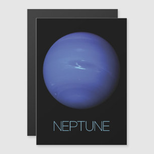 Outer Space, Galaxy, Solar System, Planet Neptune Magnetic Invitation