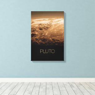 Outer Space, Galaxy, Solar System, Planet Pluto Canvas Print