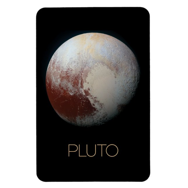 Outer Space, Galaxy, Solar System, Planet Pluto Magnet (Vertical)
