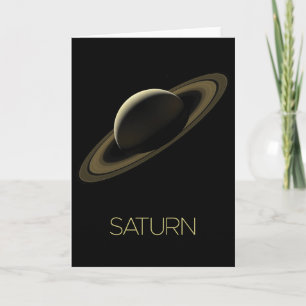 Outer Space, Galaxy, Solar System, Planet Saturn Card
