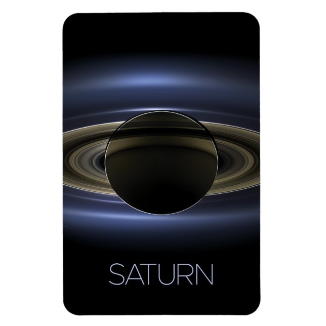 Outer Space, Galaxy, Solar System, Planet Saturn Magnet (Vertical)
